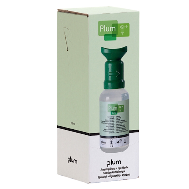 Eye rinsing bottle 200 ml, NaCl-solvent